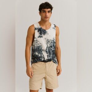 Patagonia Black and White Tie-Dye Tank Top